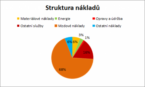 Struktura nákladů Centra Paraple